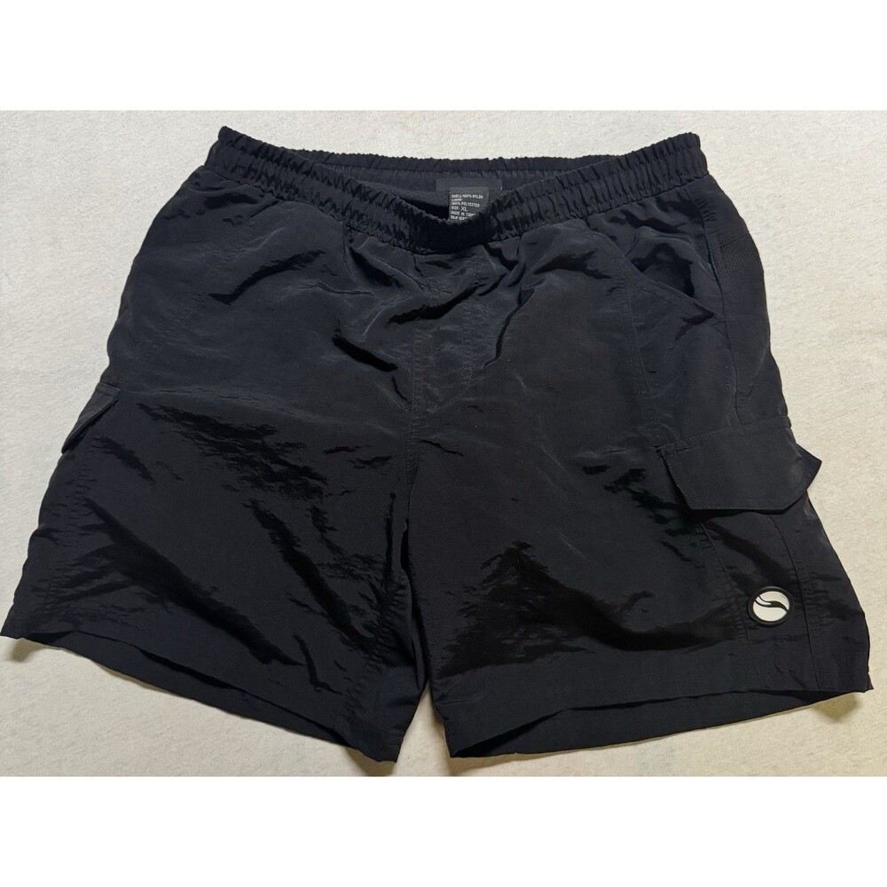 VTG Giant Cycling Shorts Adult Extra Large Black Trunk Style Padded Nylon Shell